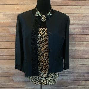 100% silk vote nom evening jacket